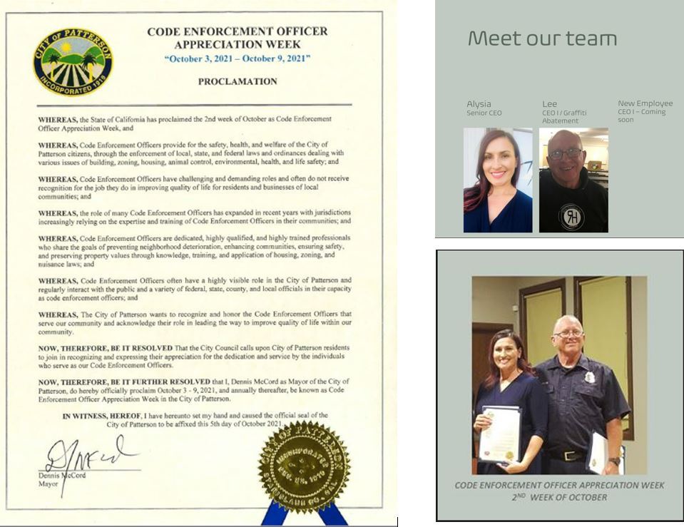 CODE ENFORCMENT APPRECIATION WEEK